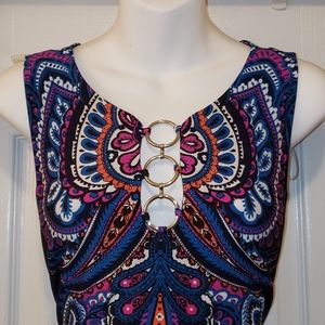 MSK Midnight Orchid Sleeveless Knit Maxi Dress